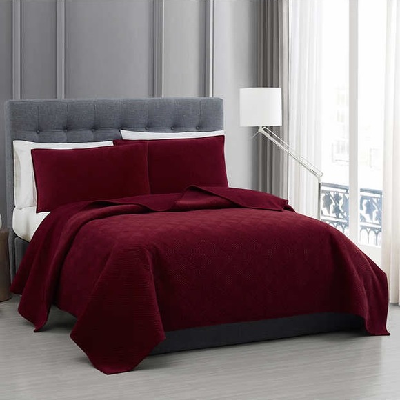 Future Soft Embroidered Velvet King Quilt Set,3-Pc - Picture 8 of 16